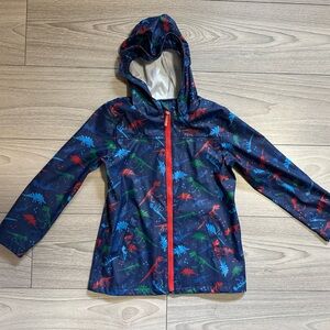 Mountain Warehouse | Kids Size 7-8 Year Dinosaur Print Raincoat Blue and Red